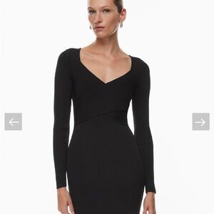 Ten by Babaton Password Knit sweetheart longsleeve midi dress